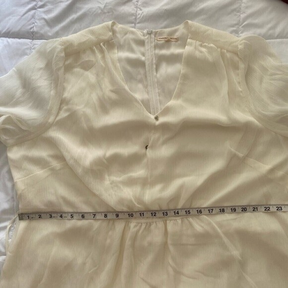 Standards & Practices Plus Size Long Sleeve Tiered Prairie Chiffon Mini Dress - Picture 9 of 14